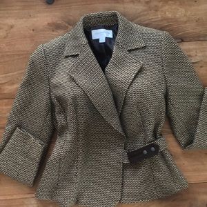 Liz Claiborne Suits 4 Petite Waist Belted Blazer
